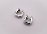 Italian Sterling Silver Square Hoop Earrings