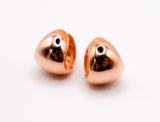 Italian Rose Gold Peanut-Shaped Earrings