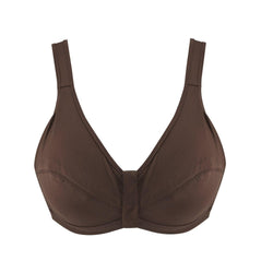 Cocoa - Full Cup Front Closure Silk & Organic Cotton Wireless Bra