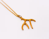 Golden Antler Elegance Necklace