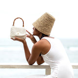 AIRMAIL Mini Crochet Handbag in White