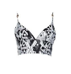 Amour Geometric Crop Top/ Bra Top