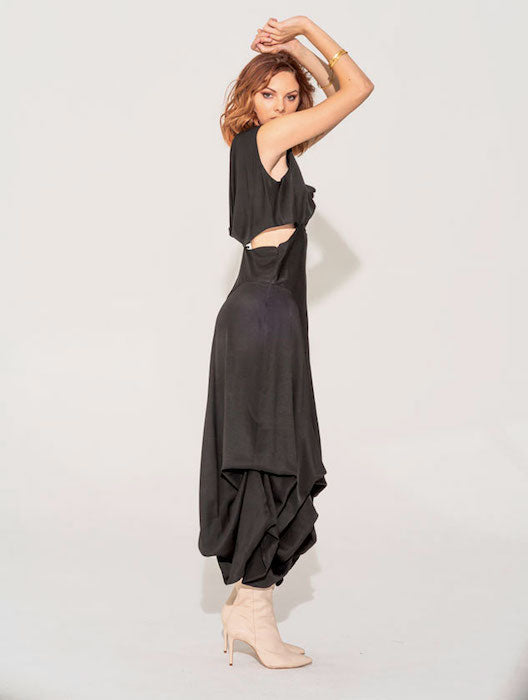 APHRODITE Noir Grecian Dress