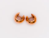 Italian Rose Gold Peanut-Shaped Earrings