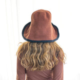 BLOOM LINE Crochet Sun Hat in Dark Brown