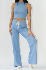 Wide Leg Lounge Pants Cornflower