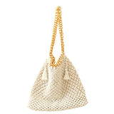 COLETTE Macrame Beach Bag in Off-White