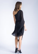 CATELYN One Shoulder Silk Chiffon Dress