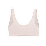 Back Support Full Coverage Wireless Organic Cotton Bra (Champagne & Black)