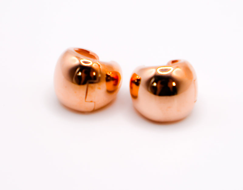 Italian Rose Gold Peanut-Shaped Earrings