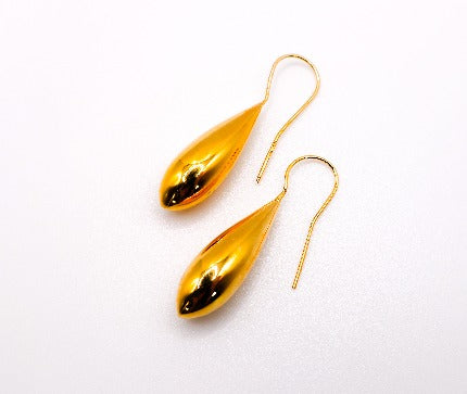 Italian Gilded Teardrop Statement Earrings