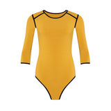 GIRL Two Tone Eco Bodysuit in Canary Yellow