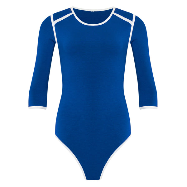 GIRL Two Tone Eco Bodysuit in Sea Blue