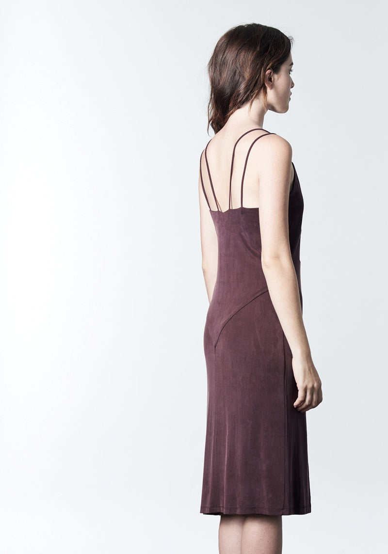 GABBY Merlot Slip Dress