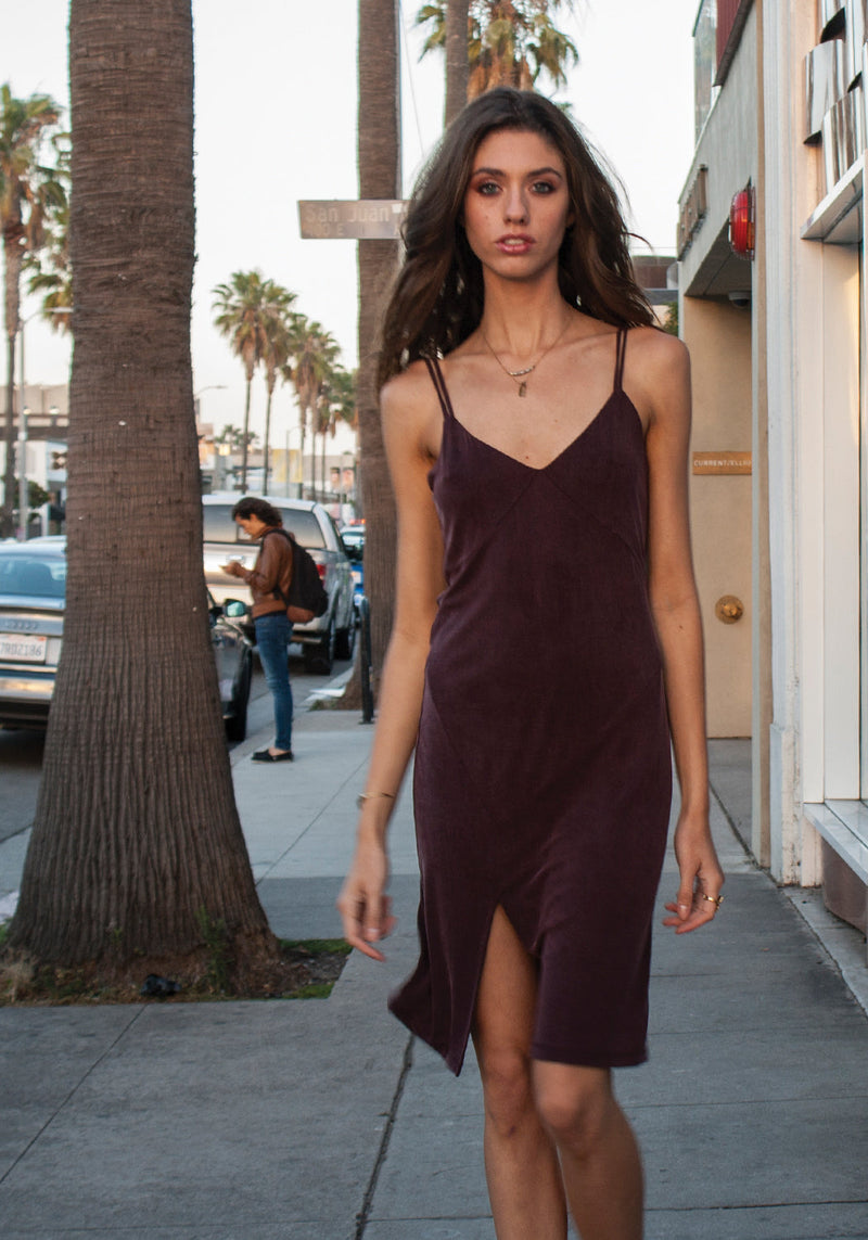 GABBY Merlot Slip Dress