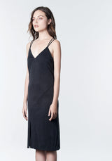 GABBY Soft Black Slip Dress