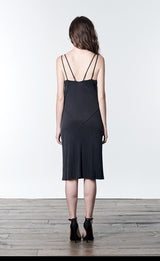 GABBY Soft Black Slip Dress