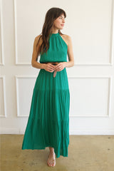 Gia Maxi Dress in Emerald Green