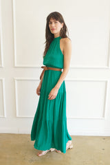 Gia Maxi Dress in Emerald Green