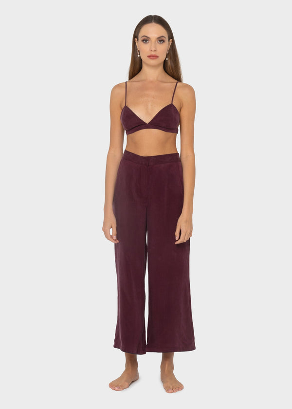 Merlot Grace Cropped Trousers