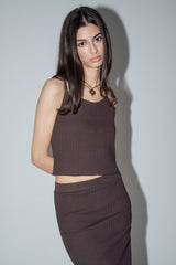 Rib Knit Cami Hickory