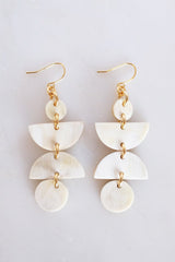 Ha Giang Geometric Buffalo Horn Dangle Earrings