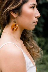 Hoan Toan 16K Gold-Plated Brass Buffalo Horn Donut Dangle Earrings