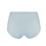 Opal Blue - High Waisted Silk & Organic Cotton Full Brief