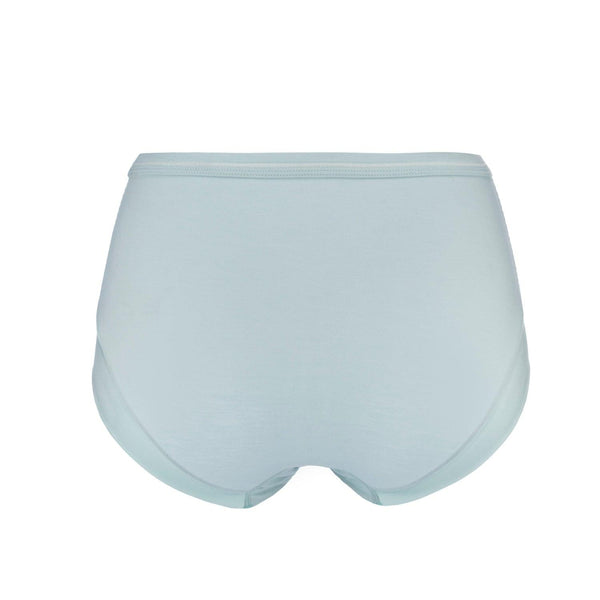 Opal Blue - High Waisted Silk & Organic Cotton Full Brief