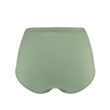 Marrow-High Waisted Silk & Organic Cotton Full Brief in Aspen Green