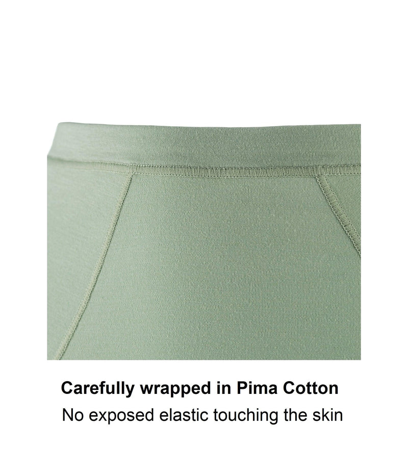 Marrow-High Waisted Silk & Organic Cotton Full Brief in Aspen Green