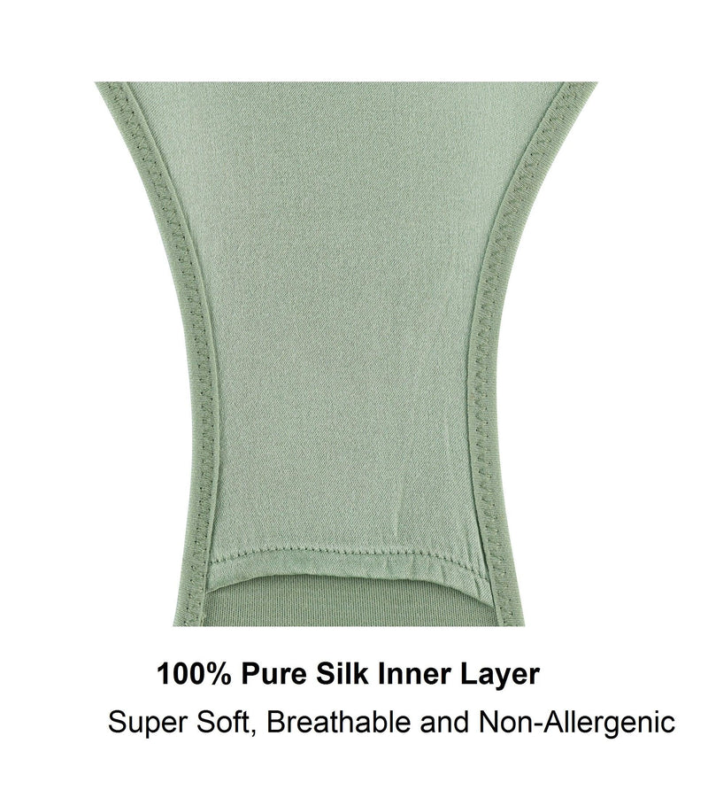 Marrow-High Waisted Silk & Organic Cotton Full Brief in Aspen Green