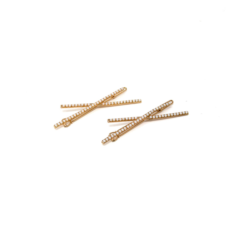 X Studded Barrette Set of 2