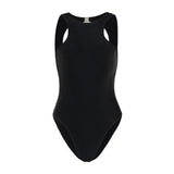 JUPITER Open-Back Recycled One-Piece Swimsuit in Black