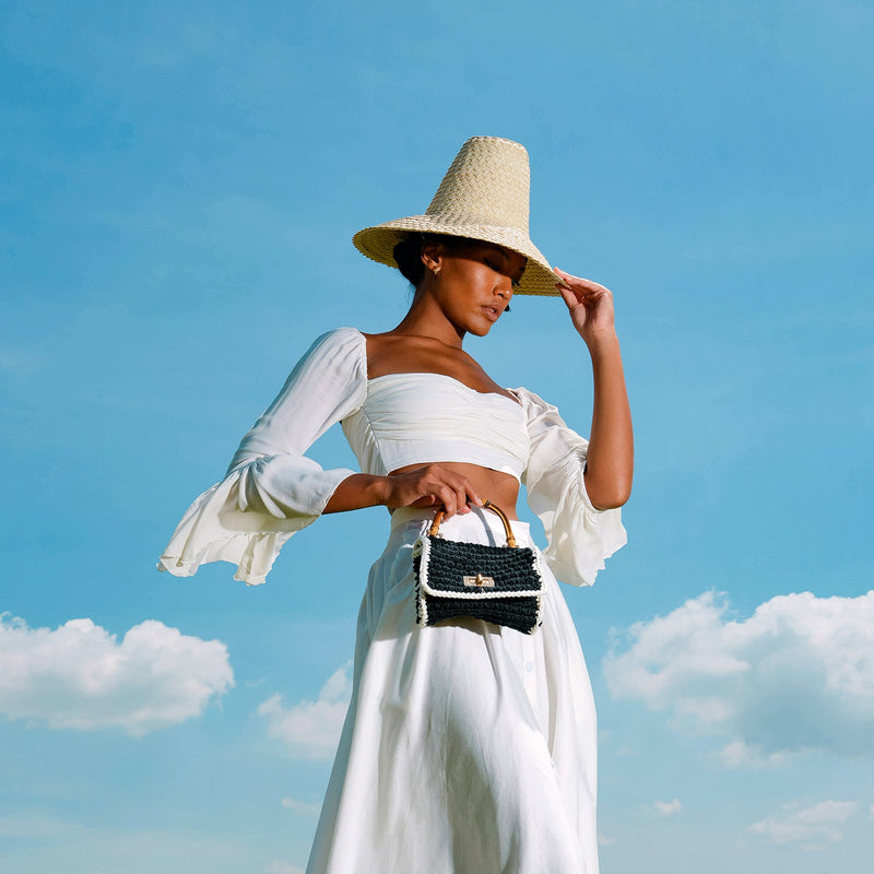 KEMALA Palm Straw Hat in Beige