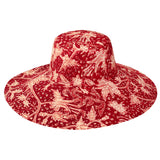 KUSUMA Chinoiserie Batik Hat in Maroon Red