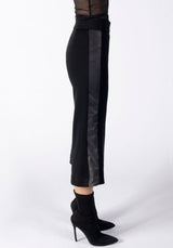 BARDOT Knit and Leather Cropped Pant