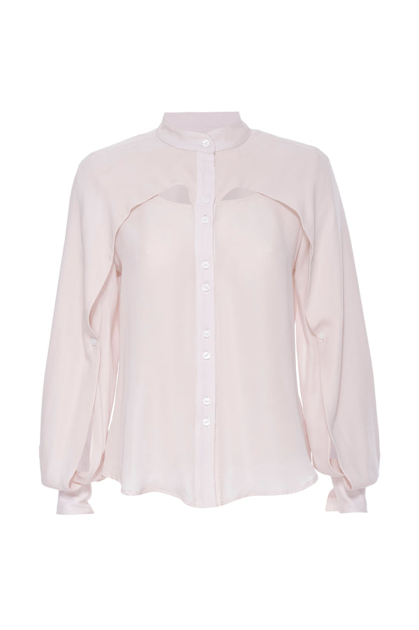 SANTO Blush Silk Blouse