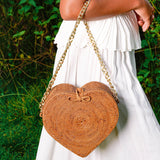 CINTA Atta Rattan Shoulder Bag in Natural Brown