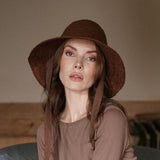 MEG Jute Straw Hat in Burnt Sienna