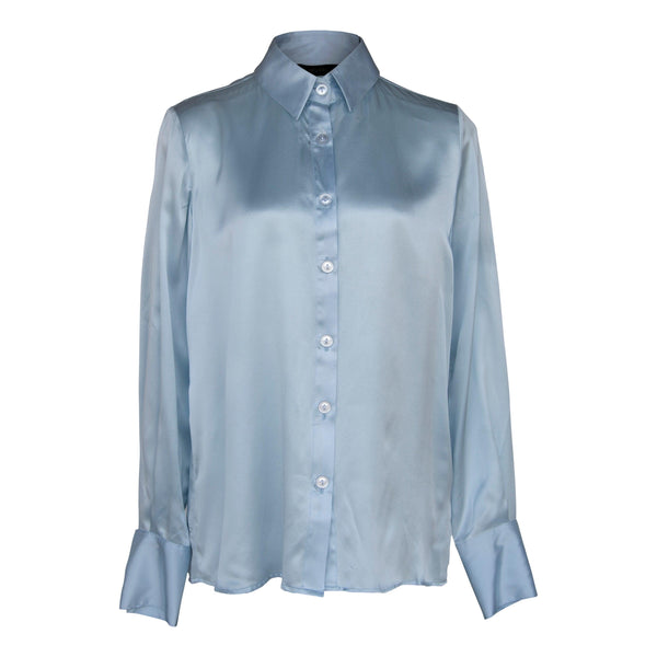 Luxe Silk Blouse in Blue