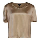 Champagne V-Neck Blouse