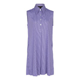 Italian Cotton Sleeveless Dress in Purple