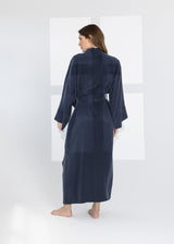 Midnight Blue Women Kimono Robe