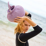 Naga Macrame Bucket Bag, in Periwinkle Purple