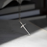 Large Sword Necklace - Sterling Silver