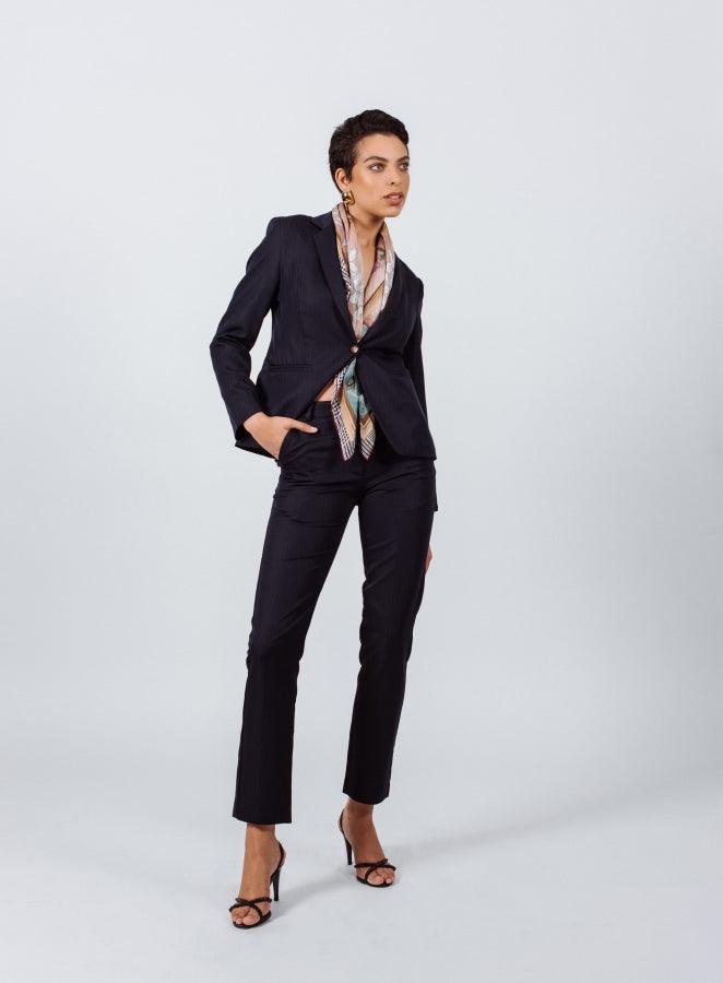 Tailoring Slim Pants in Navy Blue