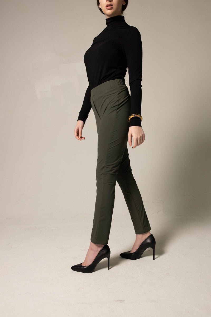 Olive Skinny Pants Women's Trousers