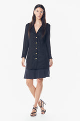 The Grace Long Blazer Dress in Black