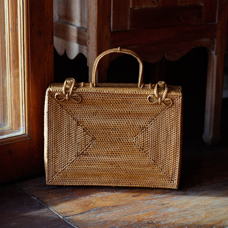 RAHAYU Atta Rattan Bag in Mocca Brown